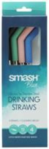 Smash Pack of 4 Straw & Straw Cleaner
