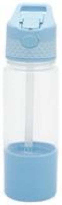 Smash Snack And Sip Blue Sipper Water Bottle - 450 ml