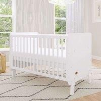 Boori Natty Cot Bed In White & Eco Airflow Fibre Mattress