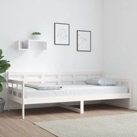 Day Bed White Solid Wood Pine 90x200 cm