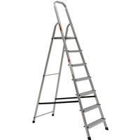 Rhino Lightweight Aluminium Platform Step Ladder  7 Tread