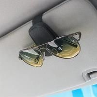 1Pcs sunglasses holder is suitable for car sunshades - magnetic leather sunglasses clip and ticket clip - car sunshade accessori
