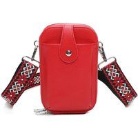 Fontanella Fashion Women's Riya PU Crossbody Phone Purse in Red