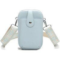 Fontanella Fashion Women's Riya PU Crossbody Phone Purse in Light Blue