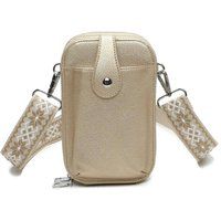 Fontanella Fashion Women's Riya PU Crossbody Phone Purse in Gold