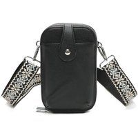 Fontanella Fashion Women's Riya PU Crossbody Phone Purse in Black