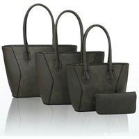 Squisita Elegant 4in1 PU Leather Handbag x Tote bag with Purse
