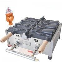 XEOLEO Taiyaki Machine Waffle Maker 3 Pcs Ice Cream Taiyaki Baking Maker LPG Gas Single Head Open
