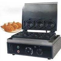 XEOLEO Fish Waffle Machine Taiyaki Machine Fish Waffle Baker 6 Molds Taiyaki Fish Shaped Waffle Pan