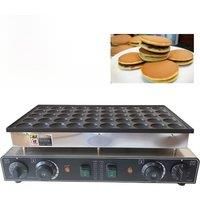 XEOLEO Commercial Electric 50 Holes Pancake Maker 850W+850W Mini Dutch Pancake Waffle Makers