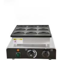 XEOLEO 850W Electric Dutch Pancake Makerr 9Holes Mini Dutch Nachine Poffertjes Grill Muffin Machine