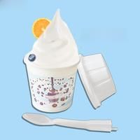 XEOLEO 330ML MC Flurry Ice Cream Cups With Ice Cream Lid And Ice Cream Spoons 1000 Set Ice Cream