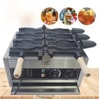 XEOLEO Ice cream Taiyaki machine Electric Waffle maker Open mouth Fish shaped cake maker 3pcs