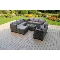Outdoor Rattn Garden Furniture Sofa Set Rectangular Coffee Table Lounge Sofa Chair Footstool Converstory