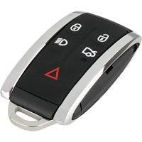5 Button Smart Car Key Fob Case Remote Fob Shell + Blade for Jaguar XF XK XKR XJ X-Type S-Type 2007-2012 Replacement