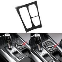 Carbon Fiber Car Gear Shift Box Panel Trim Fit For BMW E70 X5 E71 X6 2008-2013