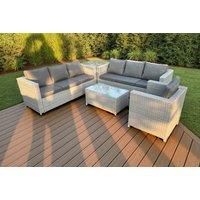 Outdoor Rattan Garden Sofa Set - Grey