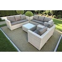 Outdoor Rattan Garden Sofa Set - Grey