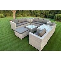 Outdoor Rattan Garden Sofa Set - Grey