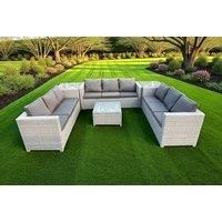 Outdoor Rattan Garden Sofa Set - Grey
