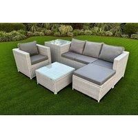 Outdoor Rattan Garden Sofa Set - Grey