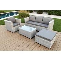 Outdoor Rattan Garden Sofa Set - Grey