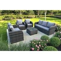 PE Rattan Garden Furniture Set Adjustable Chair Sofa Double Love Seat 2 Seater Sofa Square Coffee Table