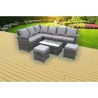 Rattan Corner Sofa Set Table Stool