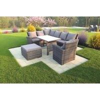 Rattan Corner Sofa Set Chair Table Stool