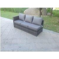 3-Seater Pe Rattan Garden Lounge Sofa