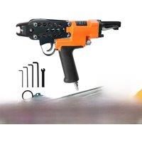 KAMSIN K-SC7C 15 Gauge Pneumatic C-Ring Gun, 4.8mm Dia., 3/4 Crown Staples, Air Hog Ring Gun Hog