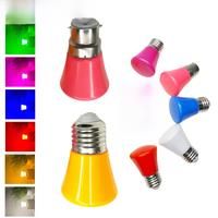 10PCS Colorful LED Bulbs 2W E27 B22 220V Globe Light White Blue Yellow Purple Green Lights For