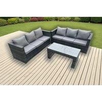 Pe Rattan Garden Sofa Set Coffee Table