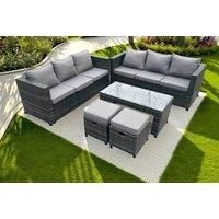 Pe Rattan Sofa Set Coffee Table Stools