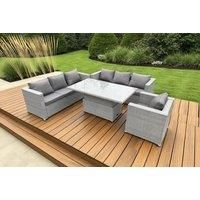 Pe Rattan Garden Dining Set Rising Table