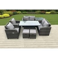 Pe Rattan Garden Dining Set Rising Table