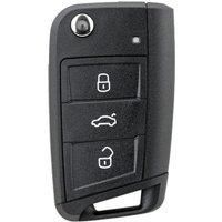Car Remote Flip Key Fob Case 3 Button Shell For VW MQB Golf VII MK7 Skoda Octavia A7 Seat Leon Altea