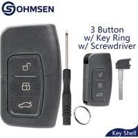 Smart Car Key Fob Case 3 Button Shell for ford Focus Kuga Mondeo C-Max 2007-2011 + Insert Blade