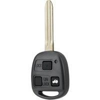 OHMSEN 3 Button Remote Key Fob Case Shell For Toyota Avensis Corolla Yaris Rav4 + Rubber Button Pad + TOY43 Blade