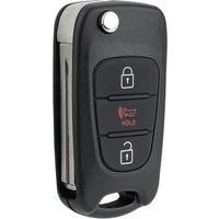 OHMSEN 3 Button Remote Flip Key Fob Shell Case + TOY40 Blade for Kia Soul Sportage Rio 2010 2011 2012 2013 2014