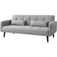 Pendle Click Clack Sofabed in Silver - Space-Saving Modern Comfort