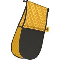 Kitchen Pantry Honeycomb Double Oven Glove, Yellow