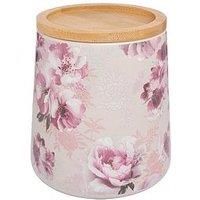 Catherine Lansfield Dramatic Floral Ceramic Storage Jar In Pink