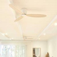 Flush mount fan DC ceiling fan with Remote Low Profile Airfusion Radar White 42"