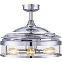 Fanaway New Classic Ceiling Fan and Light, Chrome, Steel, E27, 60 W