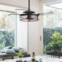 Fanaway Ceiling Fan and Light, Steel, E27, 60 W, Black
