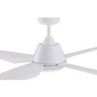 Aria ceiling fan with LED light, white