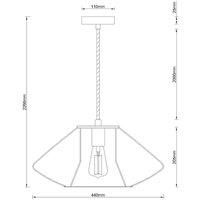 Beacon Lighting Phoenix Squat hanging light cage lampshade 45 cm