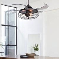 Beacon Lighting Fanaway Industri ceiling fan, light, black