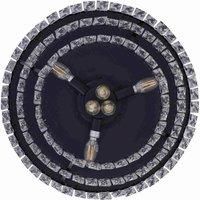 Retractable blade ceiling fan with light and remote Fanaway Veil Black 122cm 48"